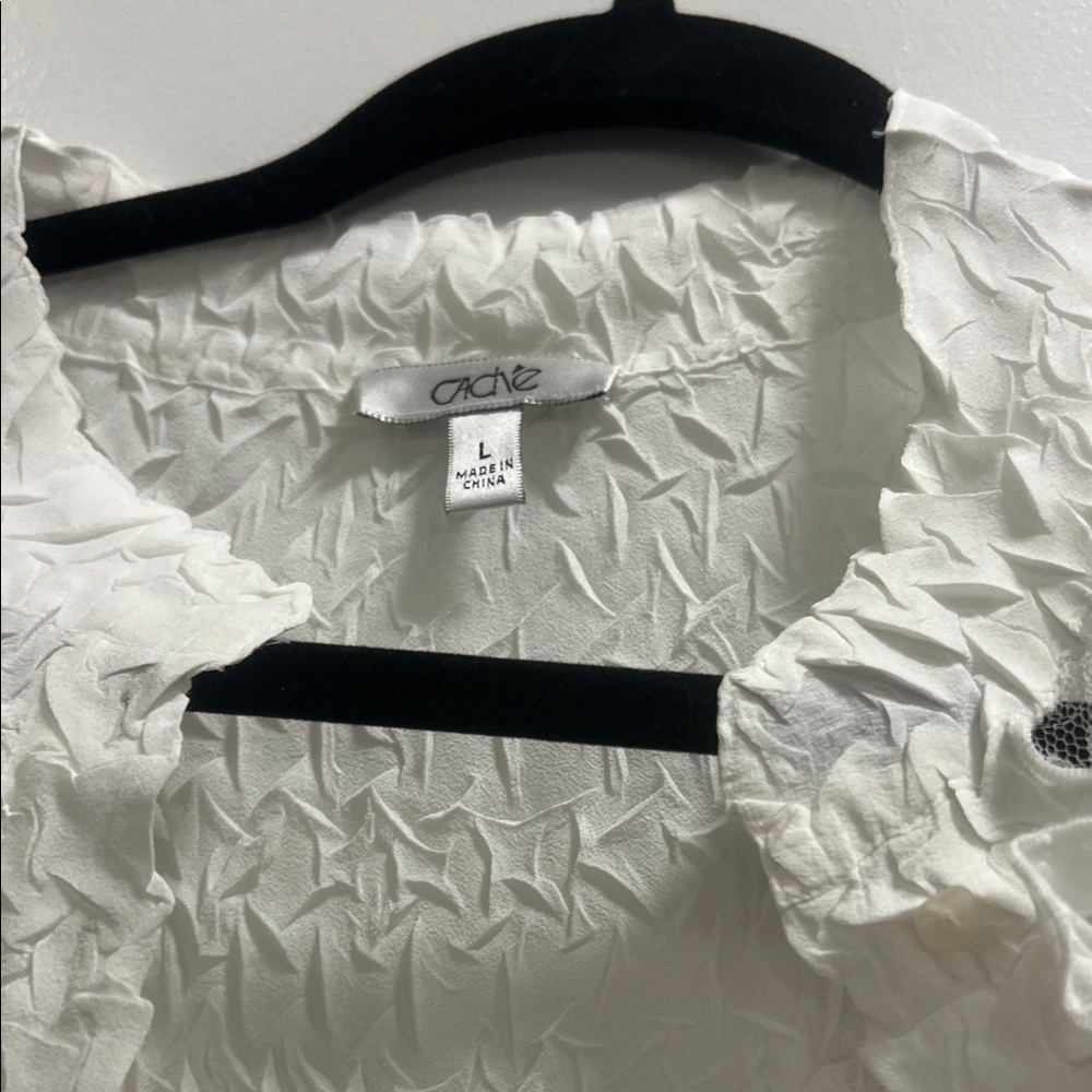 Cache White Lace Blouse - Picture 2 of 3